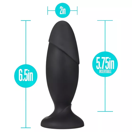 Anal Adventures Platinum Rocket - velký anální kolík - černý