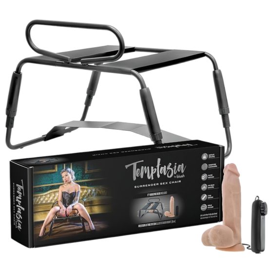 Temptasia - sexuální křeslo s vibrátorem (černá-přírodní)