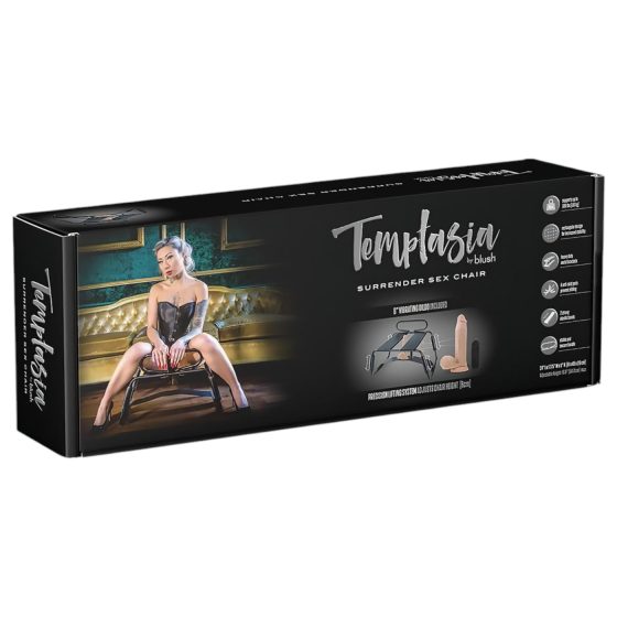 Temptasia - sexuální křeslo s vibrátorem (černá-přírodní)