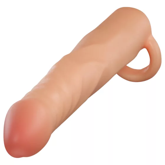Performance Plus 2,5 - erekční kroužek na penis s návlekem (přírodní)