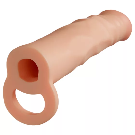 Performance Plus 2,5 - erekční kroužek na penis s návlekem (přírodní)