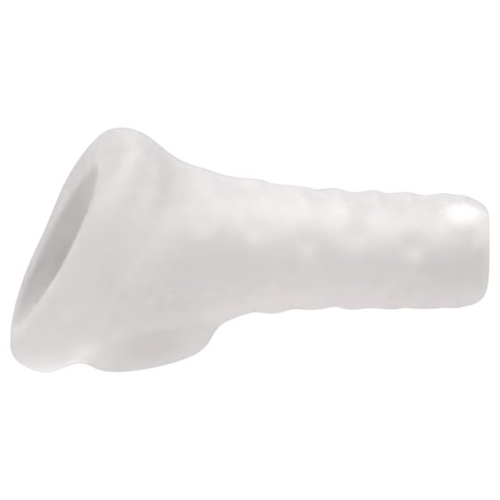 Perfect Fit Breeder - otevřený návlek na penis (10 cm) - bílý