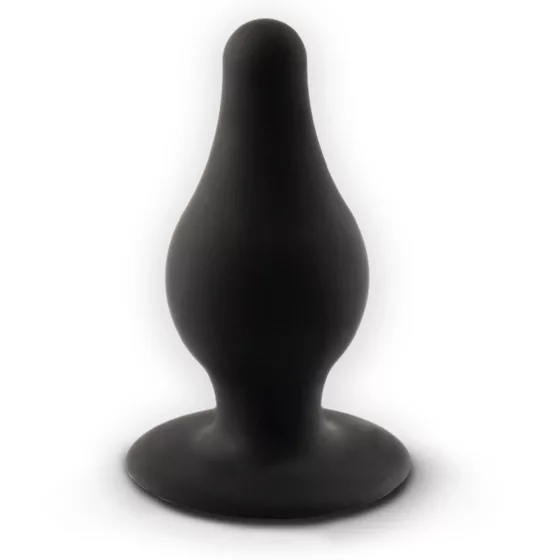 SILEXD Model 2 - na teplo reagující silikonový anální kolík (černý) - S