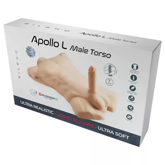 Silexd Apollo - mužský torzo - realistický tvar - naturální barva