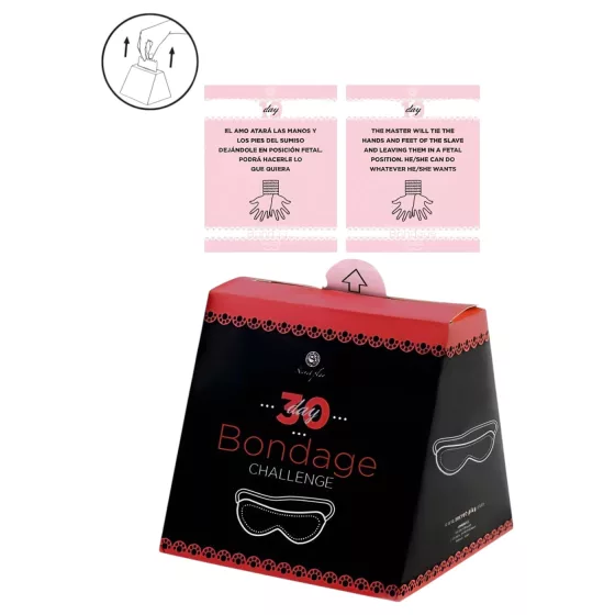 Secret Play 30denní Bondage Challenge - karetní hra s bondážní výzvou (anglicky, španělsky)