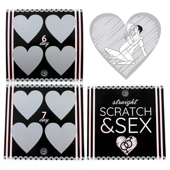 Secret Play Scratch & Sex Straight - stírací hra se sexuálními polohami pro páry (v 5 jazycích)
