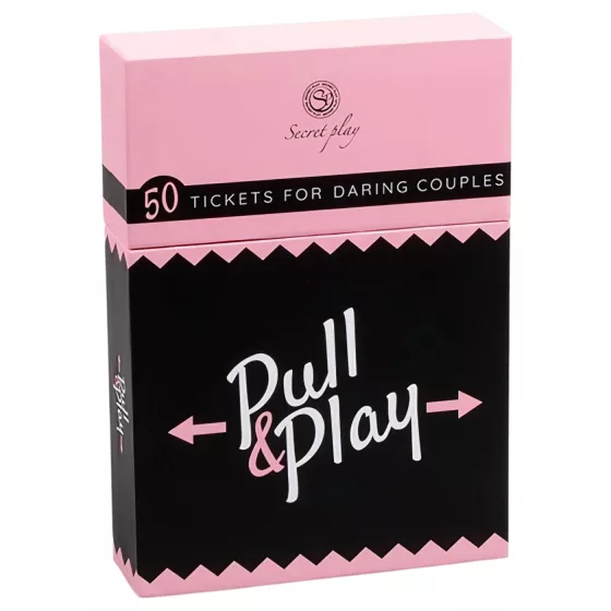 Secret Play Pull & Play - erotická karetní hra pro páry (50 karet) - v 7 jazycích