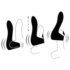 JamyJob - pulzující vibrátor na žalud - černý