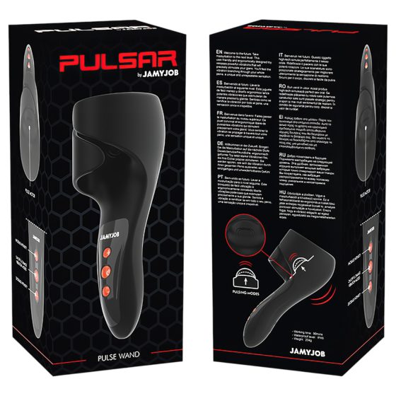 JamyJob - pulzující vibrátor na žalud - černý