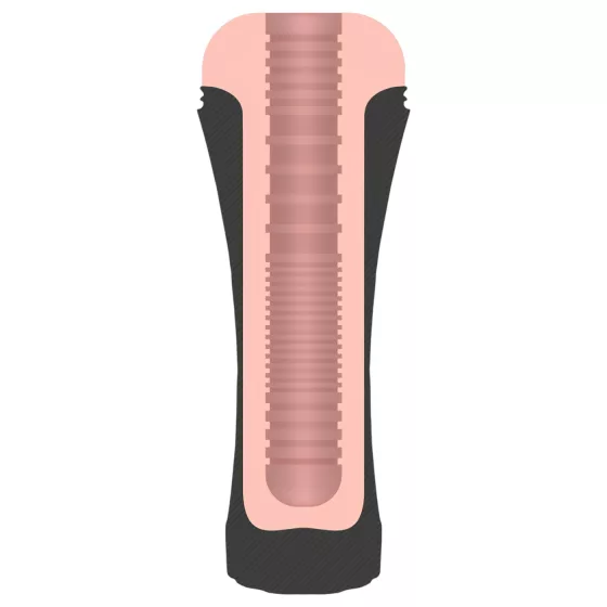 JamyJob - realistická umělá vagína v pouzdře - černá/naturální
