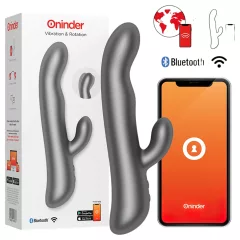   Oninder Oslo - přísavný rotační vibrátor s pohyblivým klitorálním stimulátorem (černý)