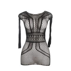   Subblime 951931 - síťované šaty s otevřenými zády - (černé) - S-L