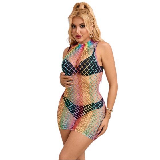 Subblime 952433 - duhové síťované šaty - S-L