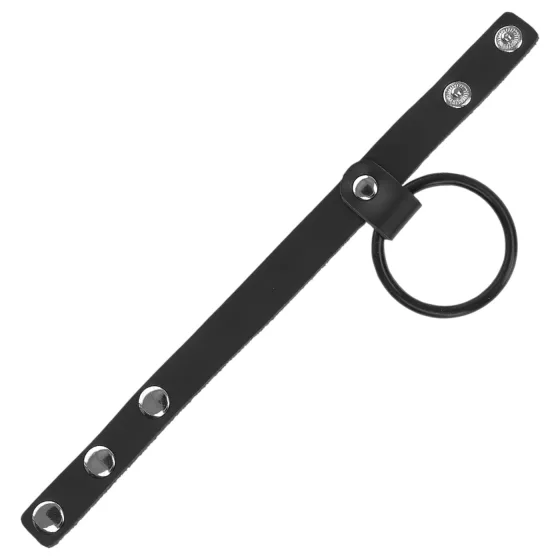 Kink - erekční kroužek na penis - umělá kůže - černý