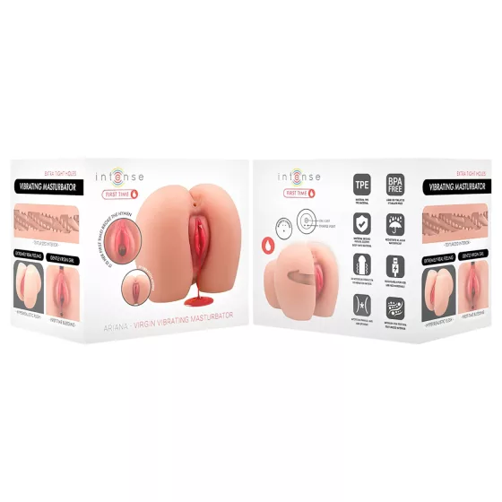 First Time Ariana - realistický vibrační panna masturbátor (přírodní)