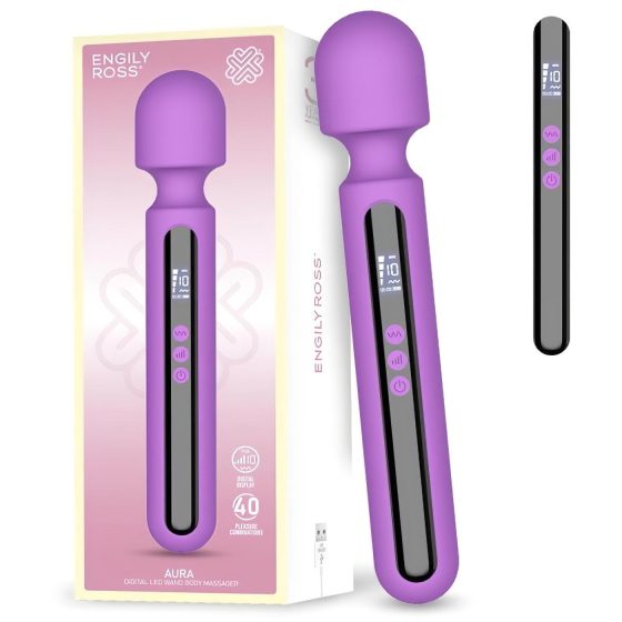 Engily Ross Aura - akumulátorový digitální masážní vibrátor (fialový)