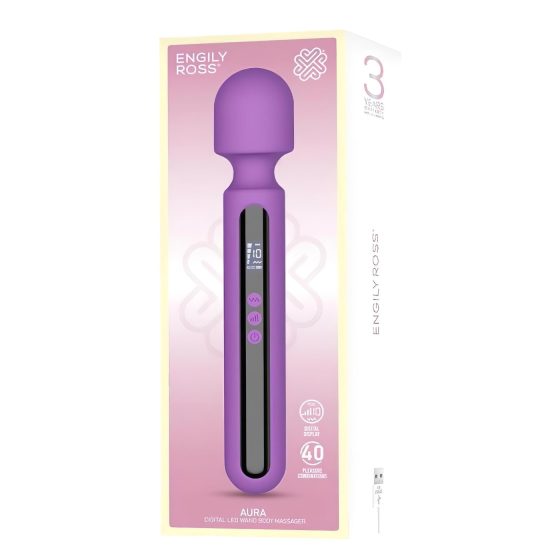 Engily Ross Aura - akumulátorový digitální masážní vibrátor (fialový)