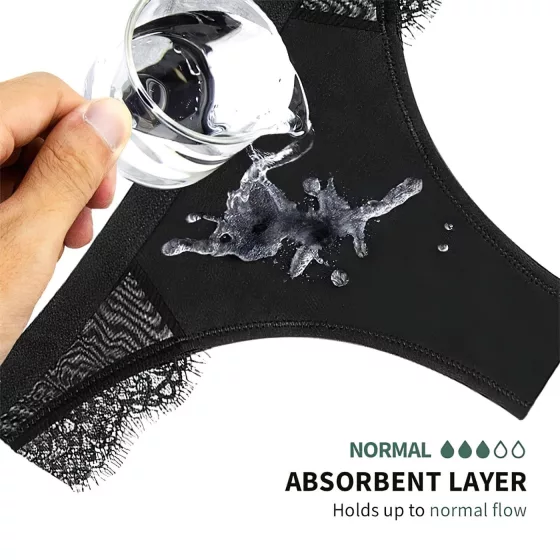 Adalet Flora Normal - menstruační kalhotky - černé - L