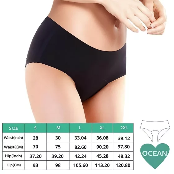 Adalet Ocean Normal - menstruační kalhotky - černé