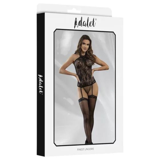 Adalet Nicole - erotická sada - černá krajka a síťovina