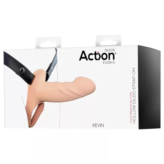 Action StrapOn S - připínací duté dildo (tělové barvy)