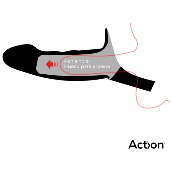 Action StrapOn S - připínací duté dildo (tělové barvy)