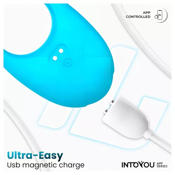 INTOYOU Ringo - chytrý vibrační erekční kroužek s aplikací (modrý)