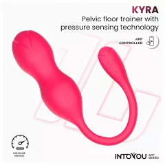   INTOYOU Kyra Pelvic - vibrační venušiny kuličky ovládané aplikací (růžové)
