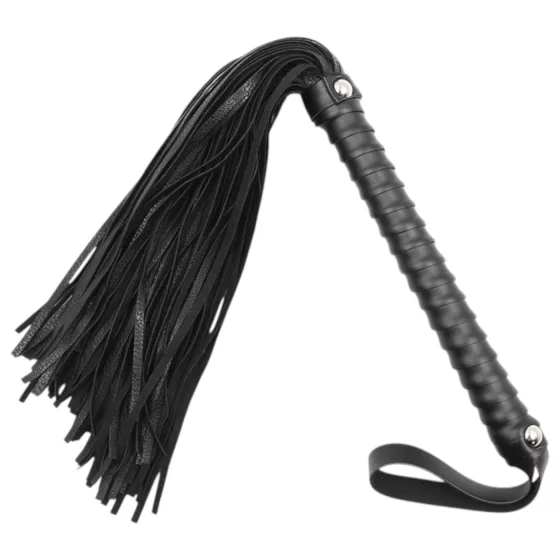 Latetobed - bič s texturovaným povrchem - černý - 48 cm