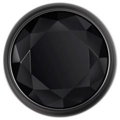   Evolved Black Gem - kovový anální kolík set s černým kamenem (stříbrný)