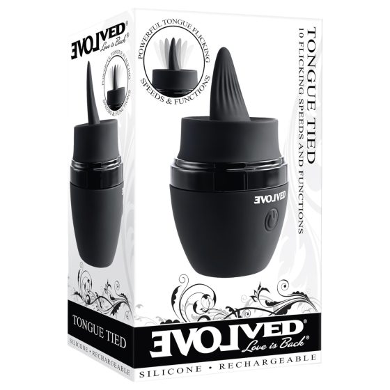 Evolved Tongue Tied - akumulátorový jazykový vibrátor (černý)