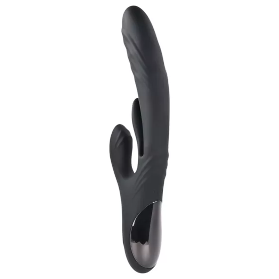 Playboy Rapid Rabbit - vibrátor s ramínkem na klitoris - dobíjecí - černý