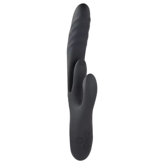 Playboy Rapid Rabbit - vibrátor s ramínkem na klitoris - dobíjecí - černý