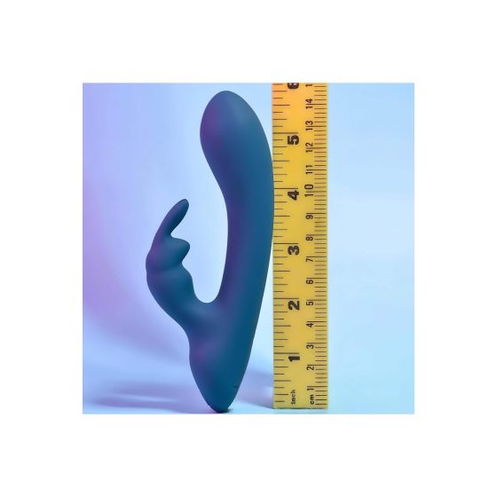 Playboy Rabbit - vibrátor s aku, voděodolný, s ramenem na klitoris - tyrkysový