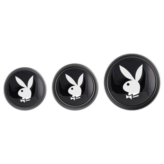 Playboy - anální plug sada - 3 dílná (stříbrná)