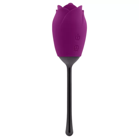 Playboy - vibrátor s jazýčkem - vodotěsný, nabíjecí - fialový