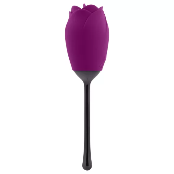 Playboy - vibrátor s jazýčkem - vodotěsný, nabíjecí - fialový