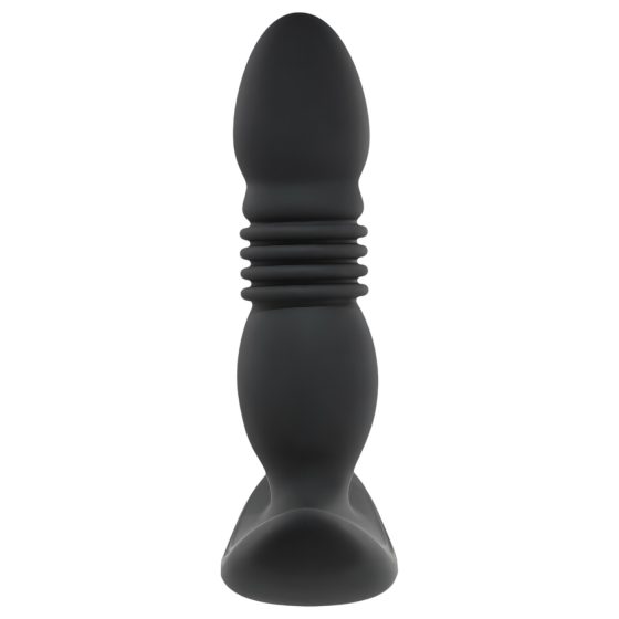 Playboy - akumulátorový, přírazový anální vibrátor (černý)