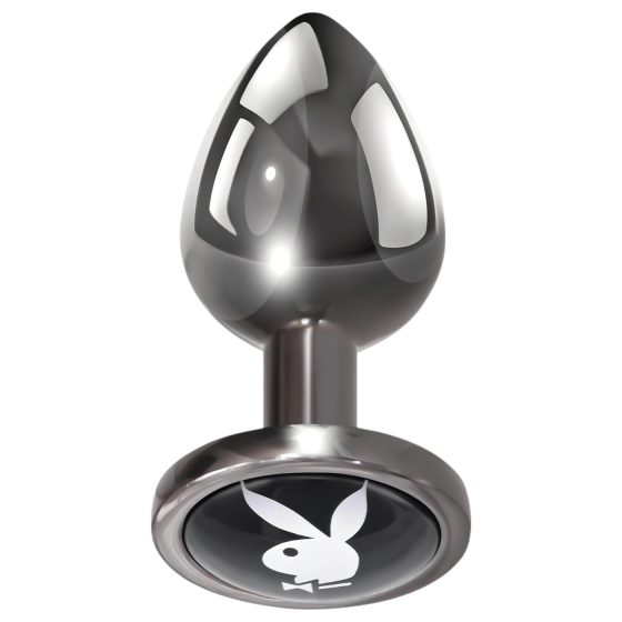 Playboy Tux - anální kolík - malý - stříbrný