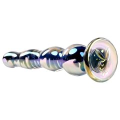 / Playboy Jewels - vlnité skleněné dildo (průhledné)