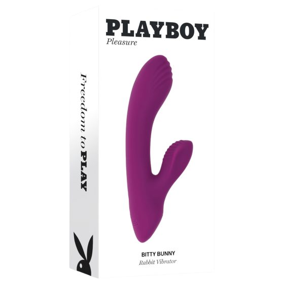 Playboy Bitty Bunny - akumulátorový vibrátor s raménkem na klitoris (růžový)