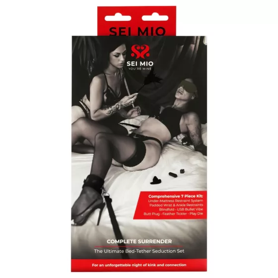 Sei Mio - bondage sada k posteli - černá