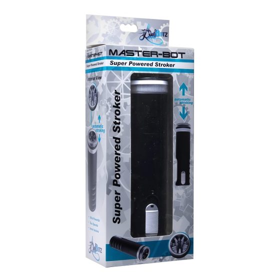 / Master-Bot - pohyblivý měkký trnový ústní masturbátor (černý)