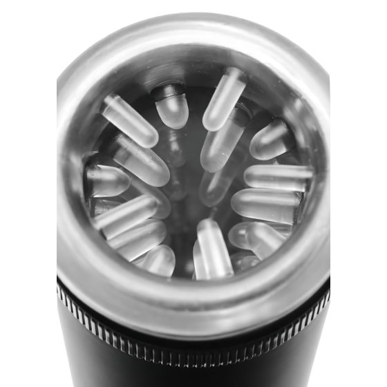 / Master-Bot - pohyblivý měkký trnový ústní masturbátor (černý)