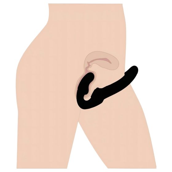 Strap U Revolver - připínací dildo bez pásku (černé)
