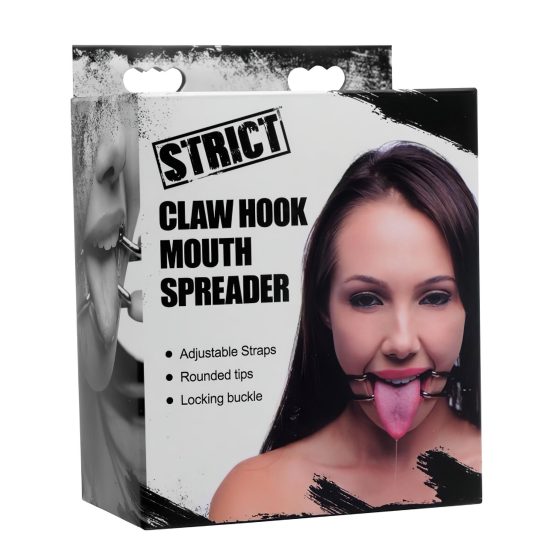 Strict - hákový roztahovák úst (černo-stříbrný)