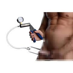   Tom Heavy Duty - vakuová pumpa na penis s kovovou pákou (průhledná)