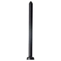   HOSED Žebrovaná hadice 19 - přísavkový anální dildo (černý)