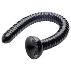   HOSED Žebrovaná hadice 19 - přísavkový anální dildo (černý)