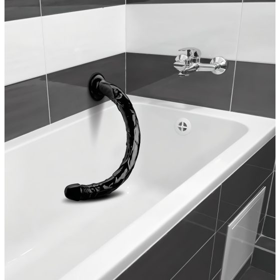 Hosed Anal Snake 19 - přísavkový anální dildo (černý)